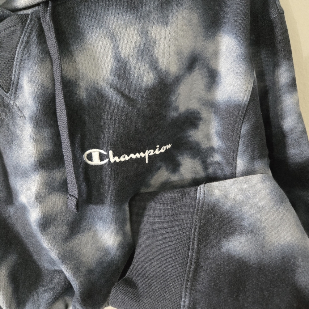 Champion tie dye custom cropped hoodie, S, EUC - Picture 4 of 11